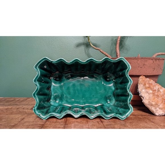 Vintage Emerald Green Art Deco UPCo (Ungemach) Planter - Roseville, OH - Picture 2 of 5